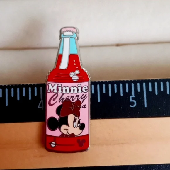 DISNEY HIDDEN MICKEY MINNIE CHERRY 🍒 SODA PIN - Picture 4 of 5